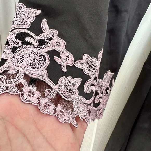 NWT Agent Provocateur 100% Silk Darina Dressing Gown Black Robe Luxury Lingerie - Picture 13 of 17